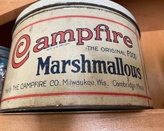 Vintage Campfire Marshmallows 5 Pound Tin. Milwaukee WI