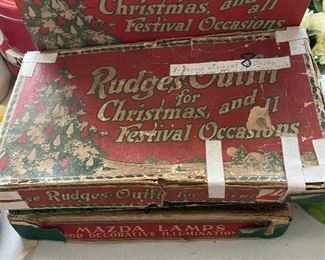 Vintage Christmas Box Empty