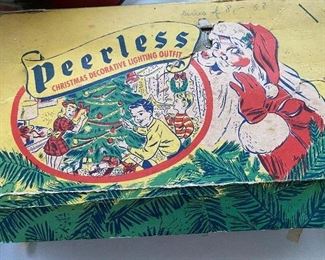 Vintage Peerless Christmas Lights Box