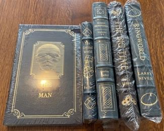 $100.00....................5 Easton Press Collectible Leather Books Still In Original Shrink-wrap: The Invisible Man, The Crystal World, Ernest Hemingway, The Big Time, Ringworld (B866)