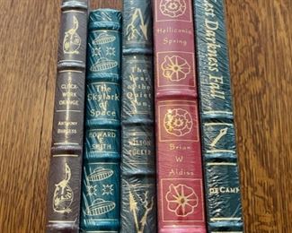 $100.00....................5 Easton Press Collectible Leather Books Still In Original Shrink-wrap: Clockwork Orange, The Skylark of Space, The Year of the Quiet Sun, Helliconia Spring, Lest Darkness Fall (B846)