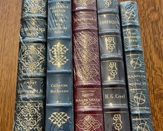 $100.00....................5 Easton Press Collectible Leather Books Still In Original Shrink-wrap: A Thousand Days, Alexander Graham Bell, Dostoevsky, Confucuis, The Paradox Men (B858)