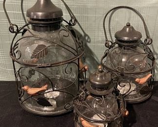 HALF OFF!  $10.00 NOW, WAS  $20.00...............Garden Lanterns set of 3 (B682)