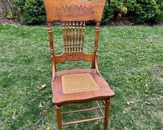 *JS.................Cane Bottom Antique Chair (B974)