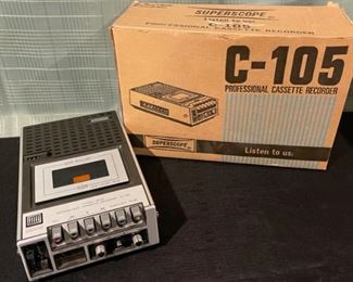 HALF OFF !  $20.00 NOW, WAS  $40.00...............Vintage C 105 Cassette Recorder (B920)