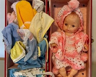 CLEARANCE  !  $10.00 NOW, WAS  $40.00....................Doll with Case and Clothes (B057)