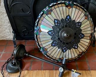 $75.00.........................Brand New with Box Stained Glass Chandelier 24" diameter base (B196)