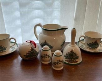$24.00........................Spode Christmas Tree Bell, Salt & Pepper and more (B336)