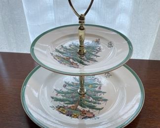 $20.00.................Spode Christmas TreeTiered Plate (B333)