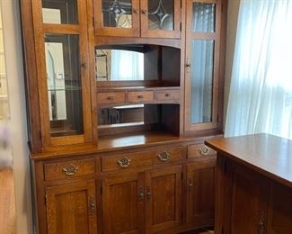 CLEARANCE!!! Amish Made China Hutch and the Wine Cabinet PACKAGE DEAL NOW $1,000.00 FOR THE PAIR!!!!!!!!!......Wine Cabinet next picture...Hutch measures: 60" x 17", 80" tall (B321)