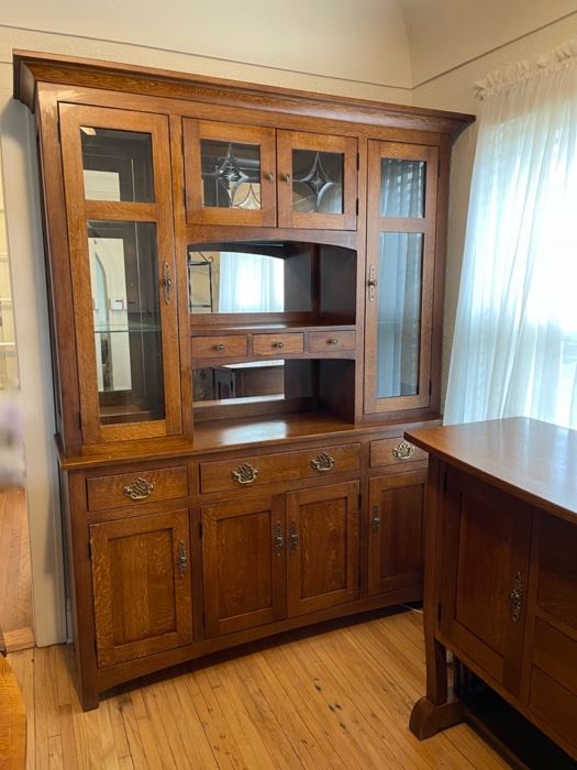 CLEARANCE!!! Amish Made China Hutch and the Wine Cabinet PACKAGE DEAL NOW $1,000.00 FOR THE PAIR!!!!!!!!!......Wine Cabinet next picture...Hutch measures: 60" x 17", 80" tall (B321)