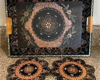 $12.00....................Tray 18" x 13" and 2 8" trivets (B316)