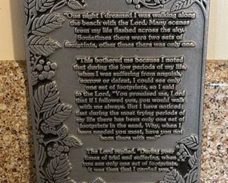$25.00.....................Pennsylvania Pewter Footprints 9" x 6" (B312)