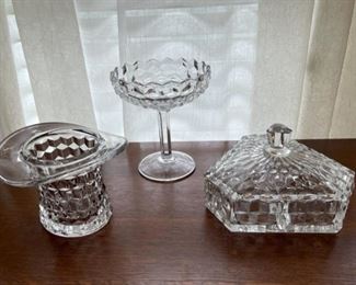 REDUCED!  $18.75 NOW, WAS   $25.00............Fostoria American Glassware lot (B292)