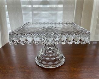 $80.00.................American Fostoria Cake Plate (B291)