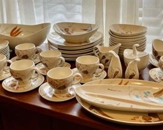 $450.00..................Over 50 Pieces of Vintage Red Wing “Random Harvest” Dinnerware, all in this picture no crack or chips! (B284)