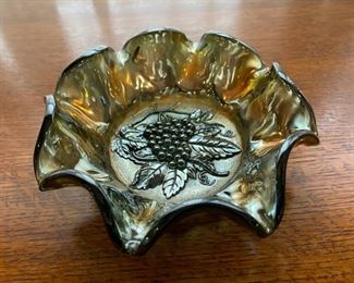 $20.00.....................7 1/2” diameter Carnival Glass Bowl (B280)