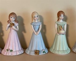 CLEARANCE!  $7.00 NOW, WAS  $25.00.........Growing Up Birthday Girls by Enesco 8 - 12 (B394)