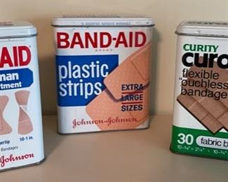 $10.00.................3 Band Aid Tin Boxes (B436)