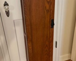 $100.00....................Tall Narrow Mission Style Cabinet 13” x 7”, 48” tall (B522)