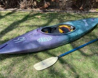 REDUCED!  $300.00 NOW, WAS $400.00..........Godzilla Wave Sport Kayak 108” long, Werner Paddle  (B535)