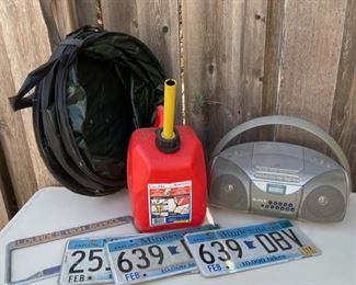 $10.00................Gas Can, Garage Radio and more (B613)