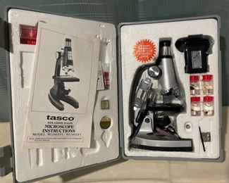 HALF OFF !  $30.00 NOW, WAS  $60.00...................Tasco Microscope 1200x with case (B629)