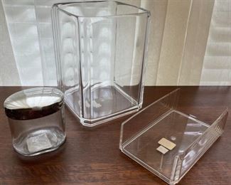 $10.00..............Acrylic Bathroom Waste Can and more (B690)