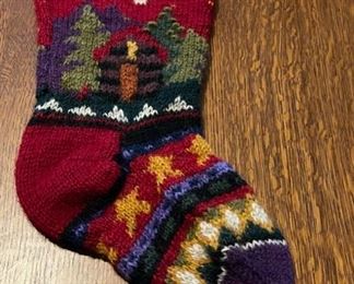 $12.00....................Knit Wool Christmas Stocking (B852)