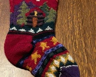 HALF OFF !  $6.00 NOW, WAS  $12.00.............Knit Wool Christmas Stocking (B852)