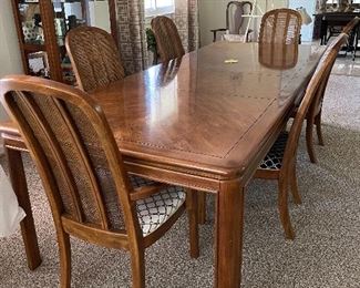 Dining Room table with leaves in.