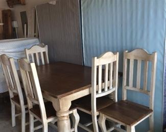 Farmhouse table with 6 chairs