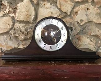 Vintage Welby Westminster Chime Mantle Clock with Key. Mfg in Germany. 