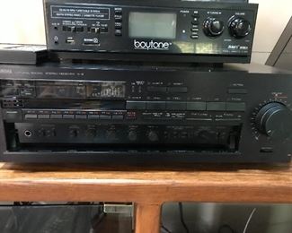 Boytone Turntable Cassette Player & Yamaha Receiver