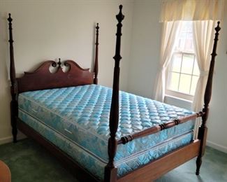 Four poster full size bed headboard and frame