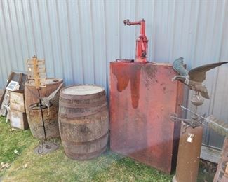 Awesome eagle weather vain, standard oil containers 