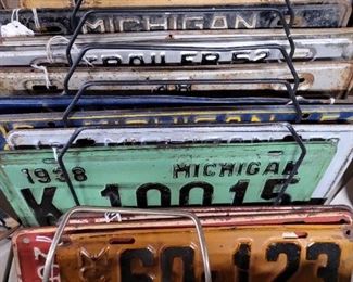 Michigan license plates 20s thru 70s