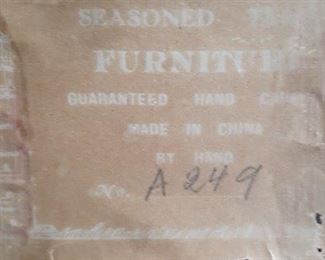 label from chest  with drawers.
