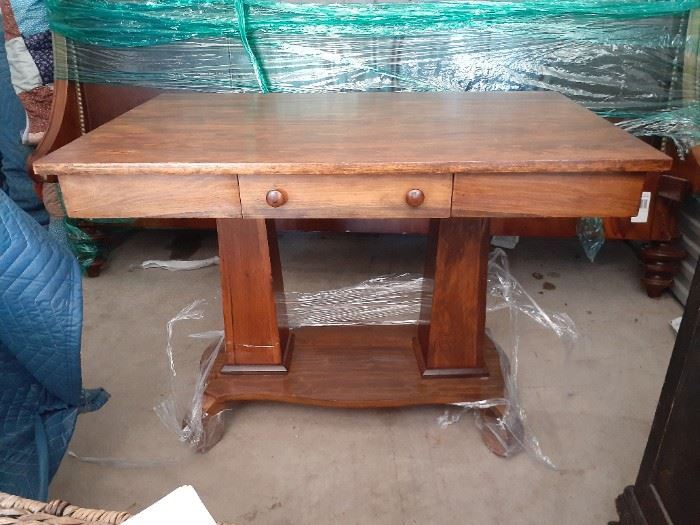  NEW Price $240.00  Antique foyer console table with drawer.  great condition.  