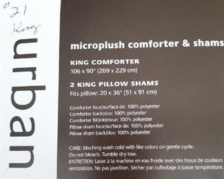 LOT 21  added photo of dark brown comforter and sham set