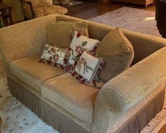 Upholstered love seat and matching couch