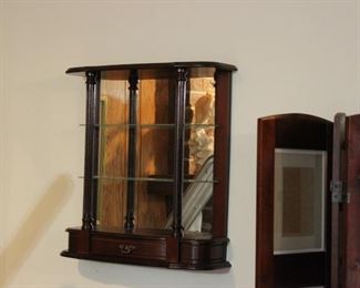 WALL MOUNTED CURIO CABINET