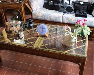 WICKER COFFEE TABLE