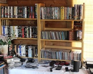 VHS, CD'S, DVD'S AND CASSETTES