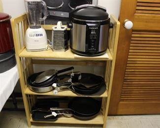 CUISINART PRESSURE COOKER, CAST IRON SKILLETS, GE DOUBLE HOT PLATE