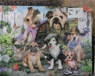 PUZZLE THATS PUT TOGETHER, (THE SARAN WRAP DISTORTS THE BEAUTY OF THESE PUZZLES)