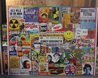 PUZZLE THATS PUT TOGETHER, (THE SARAN WRAP DISTORTS THE BEAUTY OF THESE PUZZLES)