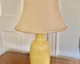 $140 - Saied Interiors ceramic base (heavy) table lamp; 27"H x 16" diameter. Tested and works