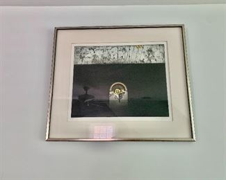 $495 - Friedrich Meckseper (1936-2019); etching; signed and numbered IX/X; Framed 24 1/2"H x 28 1/2"W 
