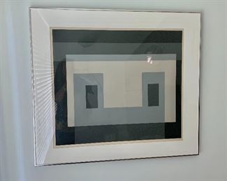 FIRM - $2495 FIRM - Josef Albers Large Variant-V Serigraph. 1969; signed and numbered 93/150; 32"H x 36 1/4"W 